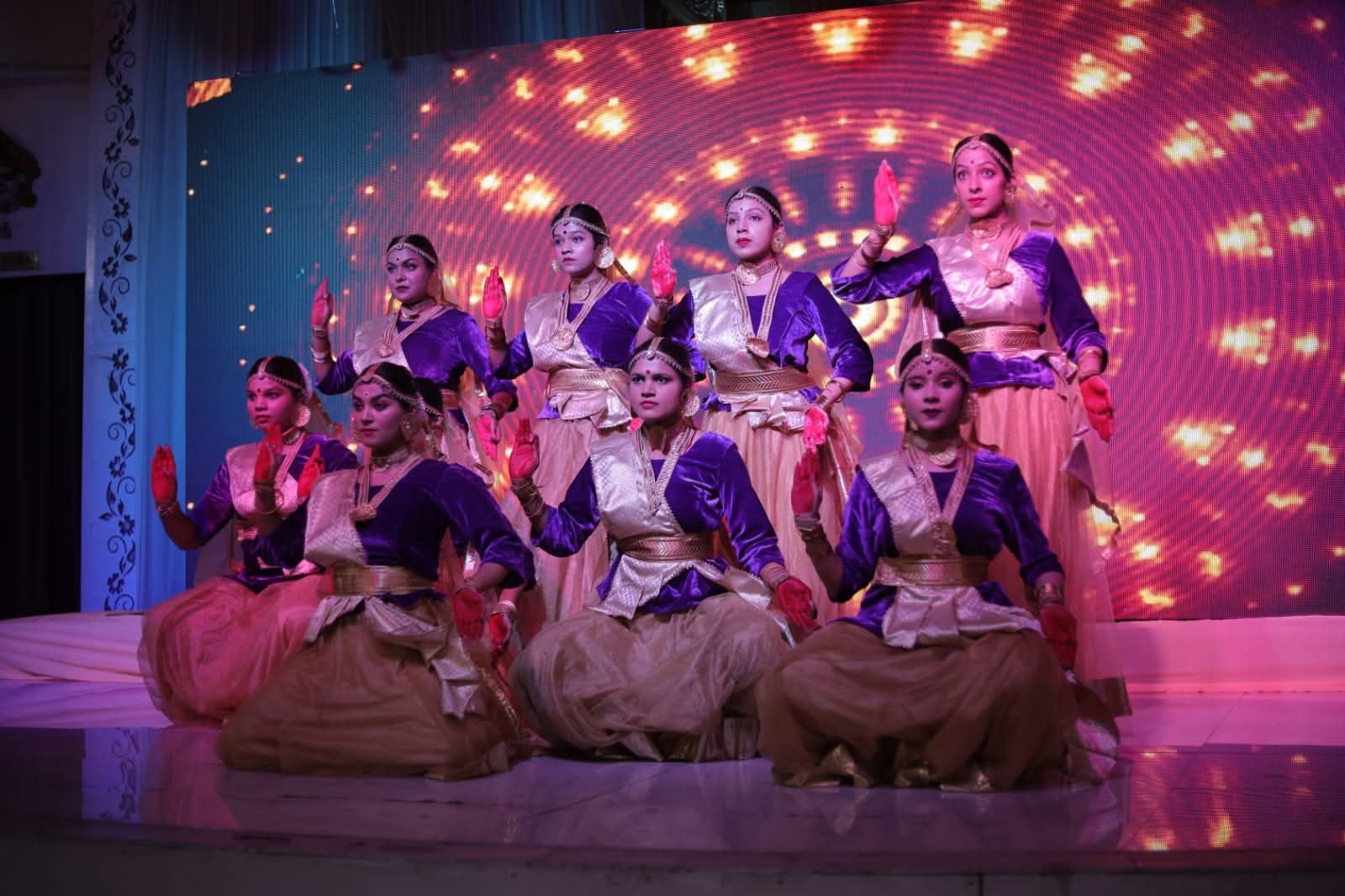 Vividha Academy stage rehearsal and preparation in Bhopal