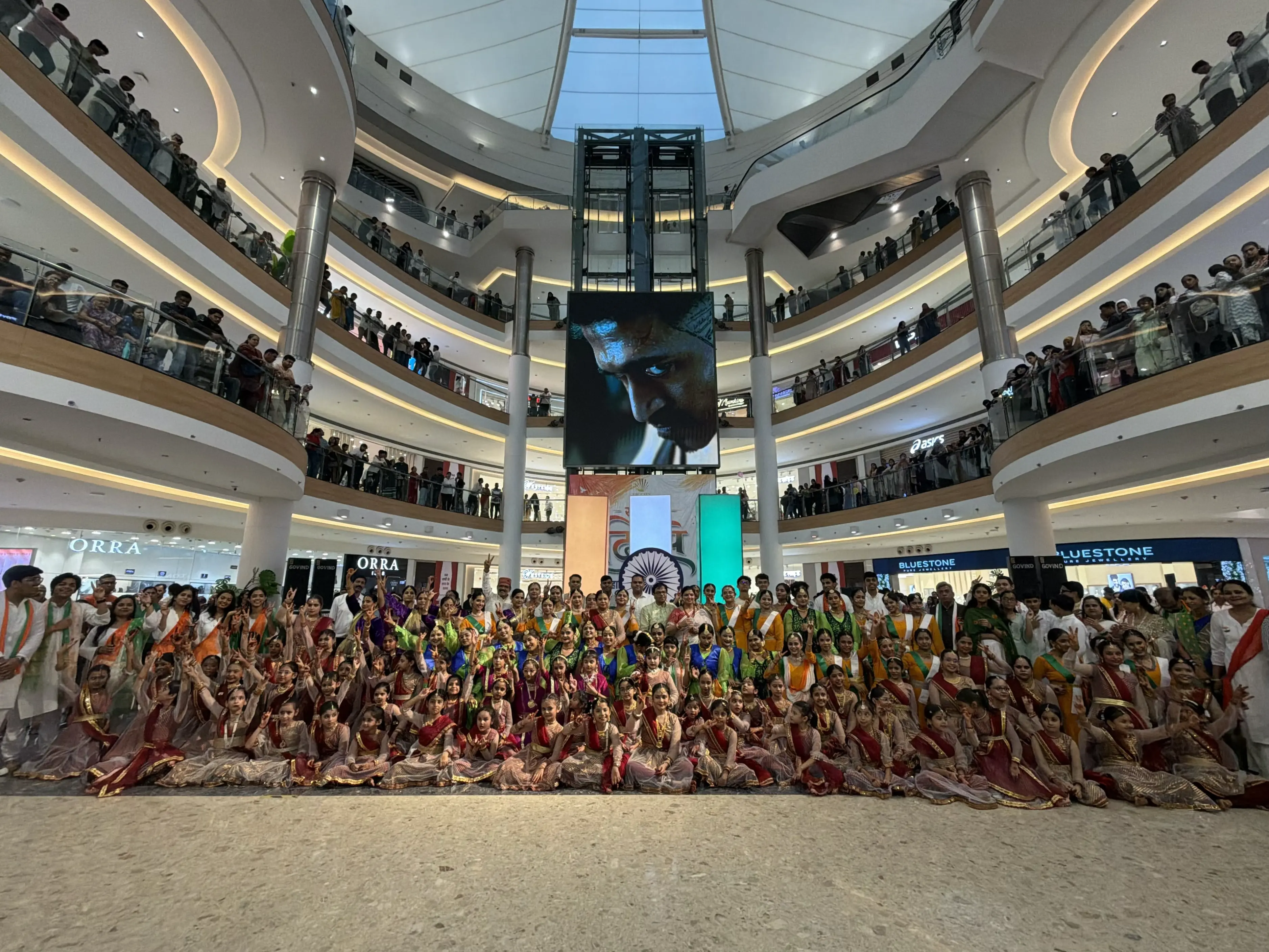 Vividha Academy Kathak dancers performing in the world record relay